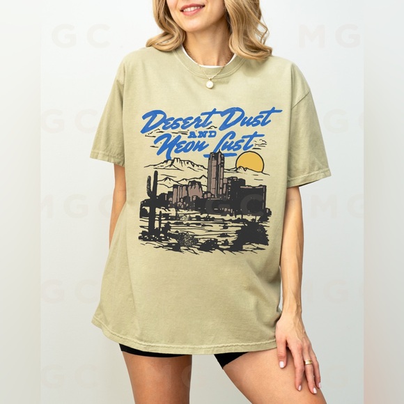 🚨 SALE 🚨 Comfort Colors Desert Dust Neon Lust Shirt - Picture 4 of 9